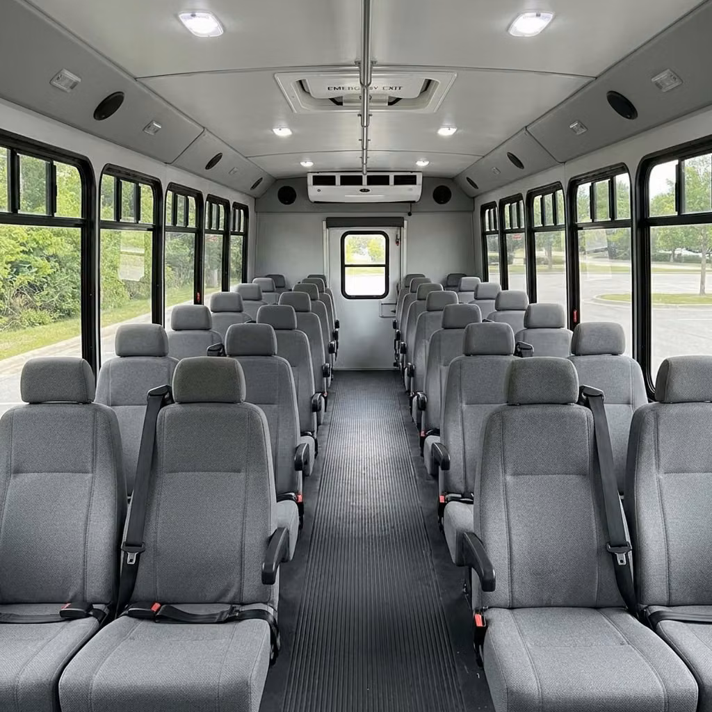 pooler 35 passenger minibus seating