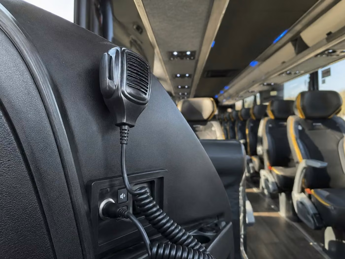 pooler 56 passenger charter bus pa system