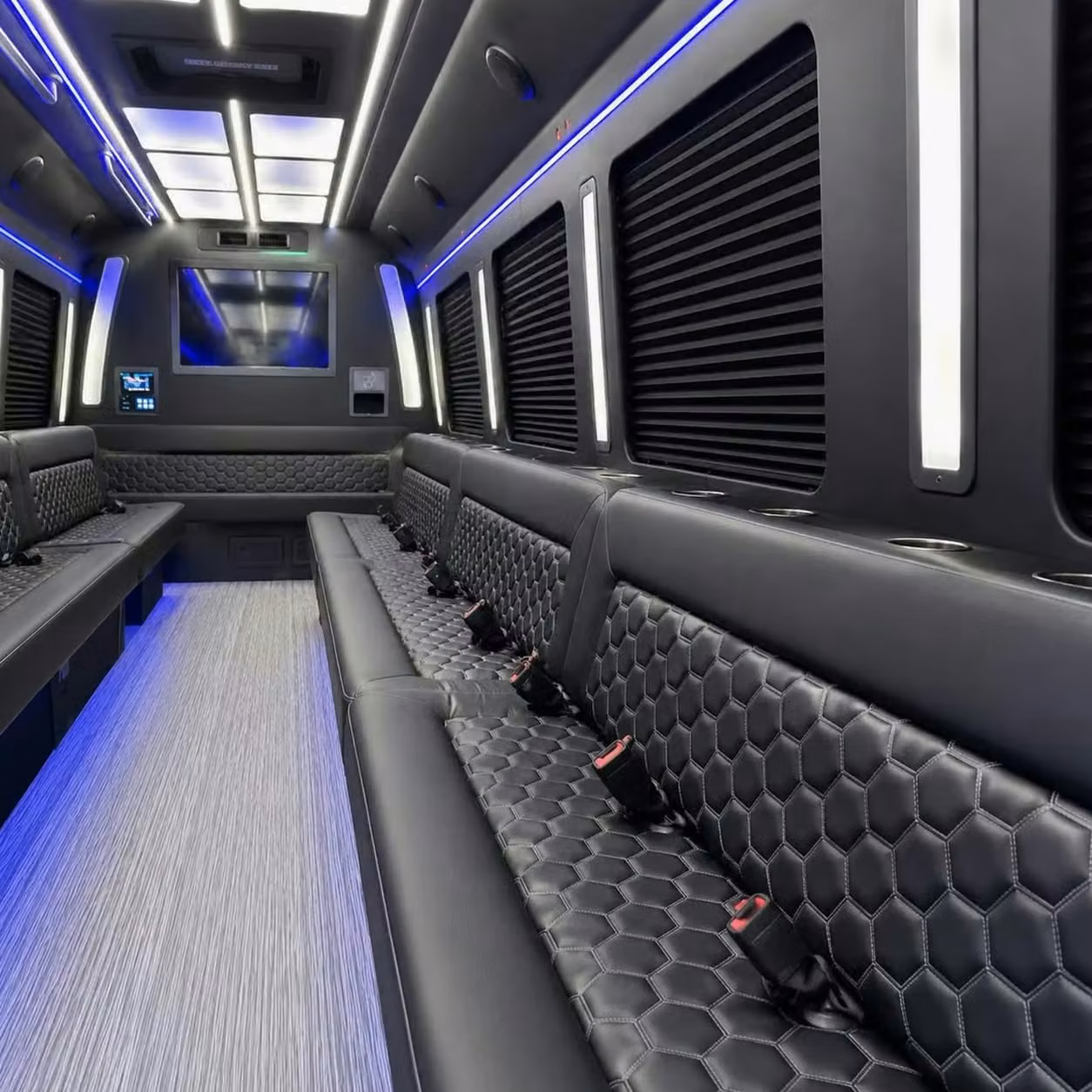pooler party bus party lighting
