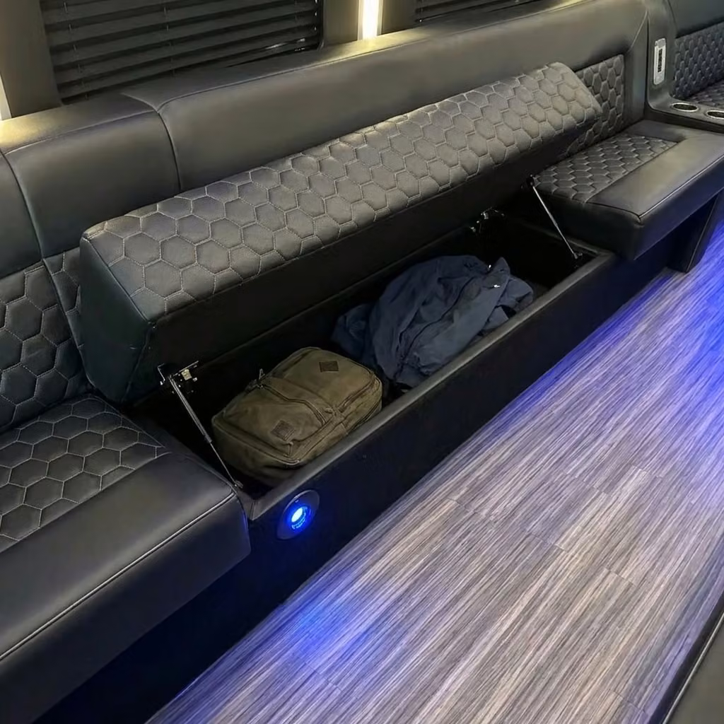 pooler party bus under seat storage