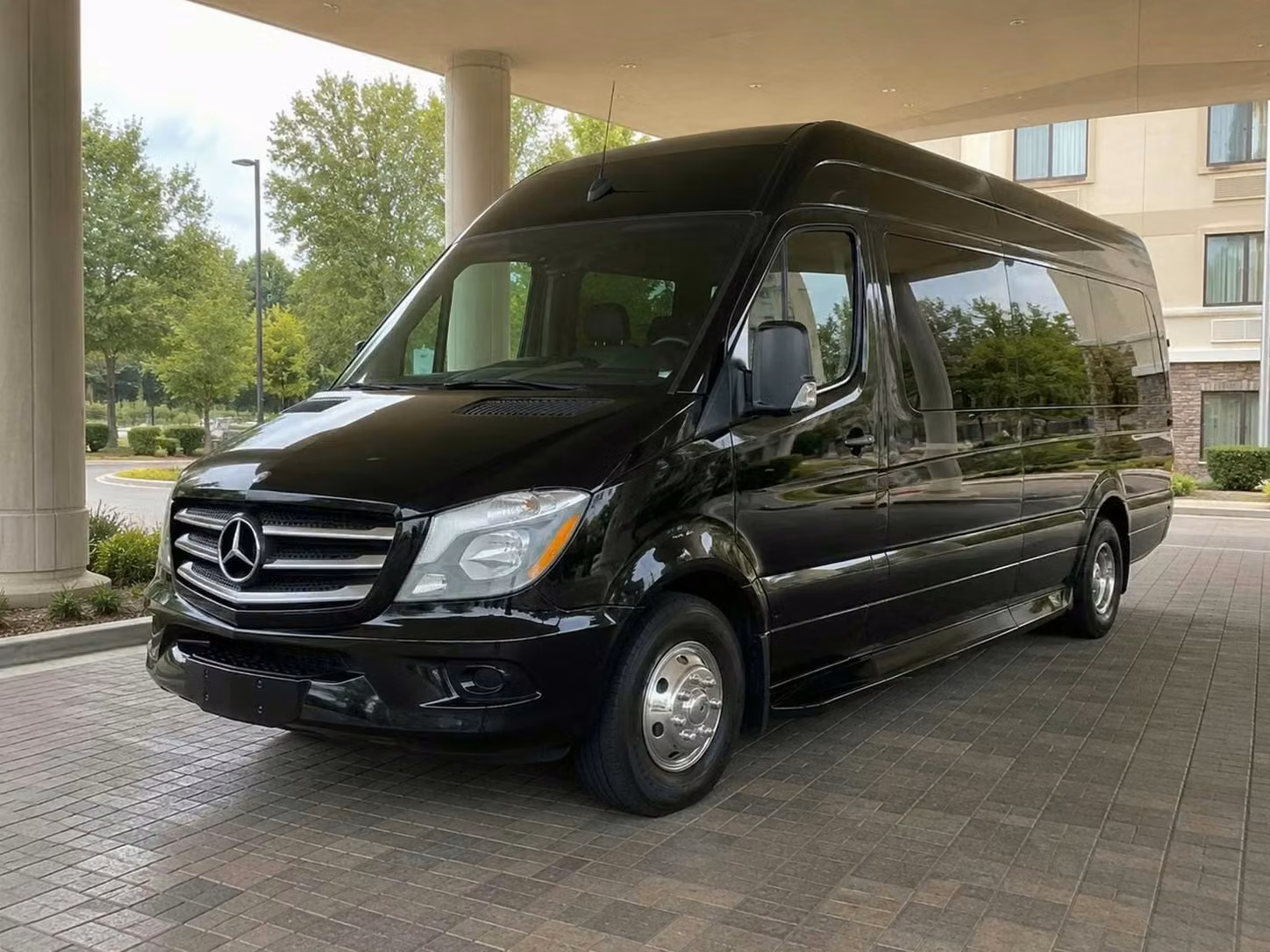 pooler sprinter van rental with driver tinted windows