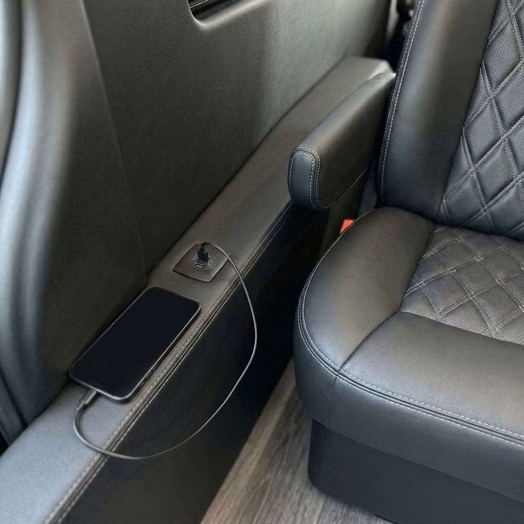 pooler sprinter van rental with driver usb charging