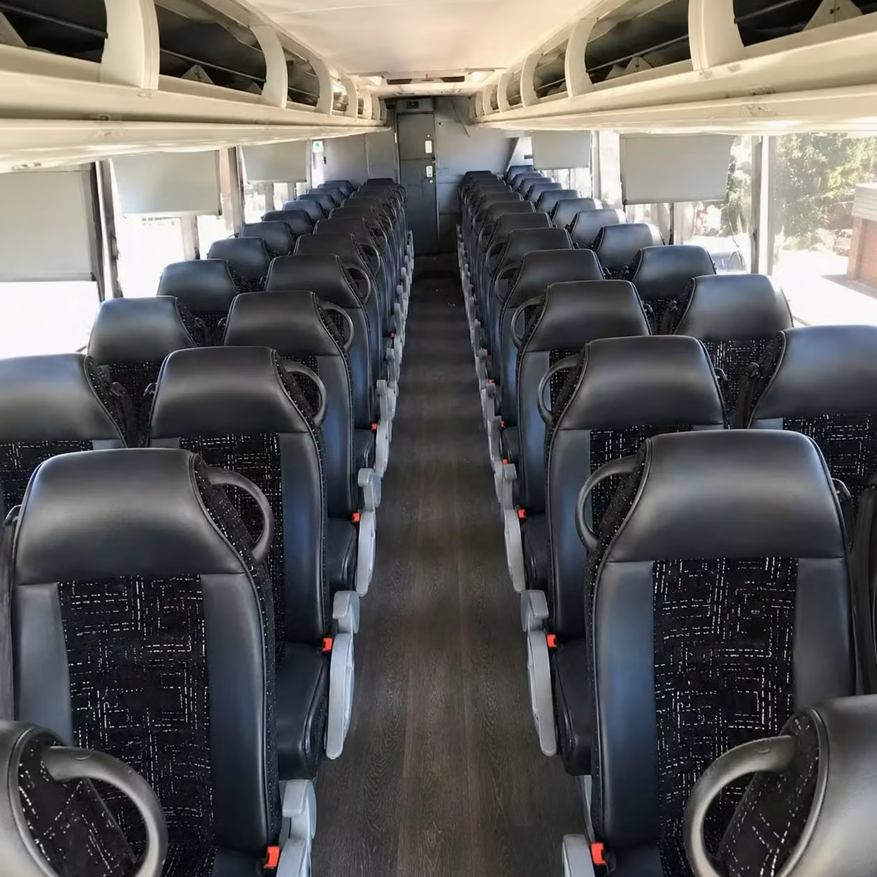 56 passenger charter bus interior